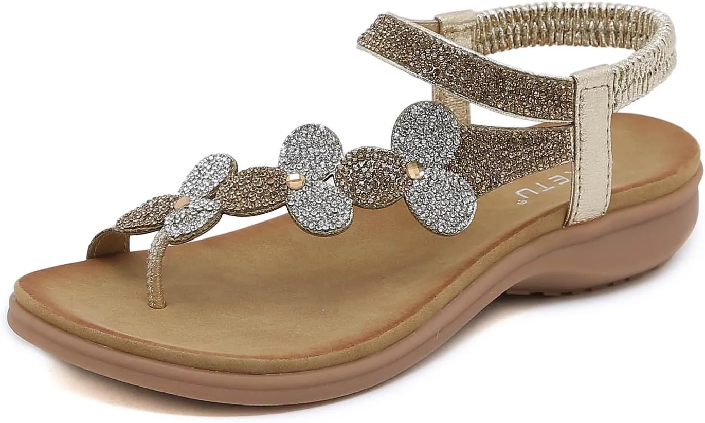 Women's Wedge Sandals, Summer Shoes for Women, Breathable Ankle Boots, Retro Slingback Roman Flip Flops Shoes, Beach Sandals