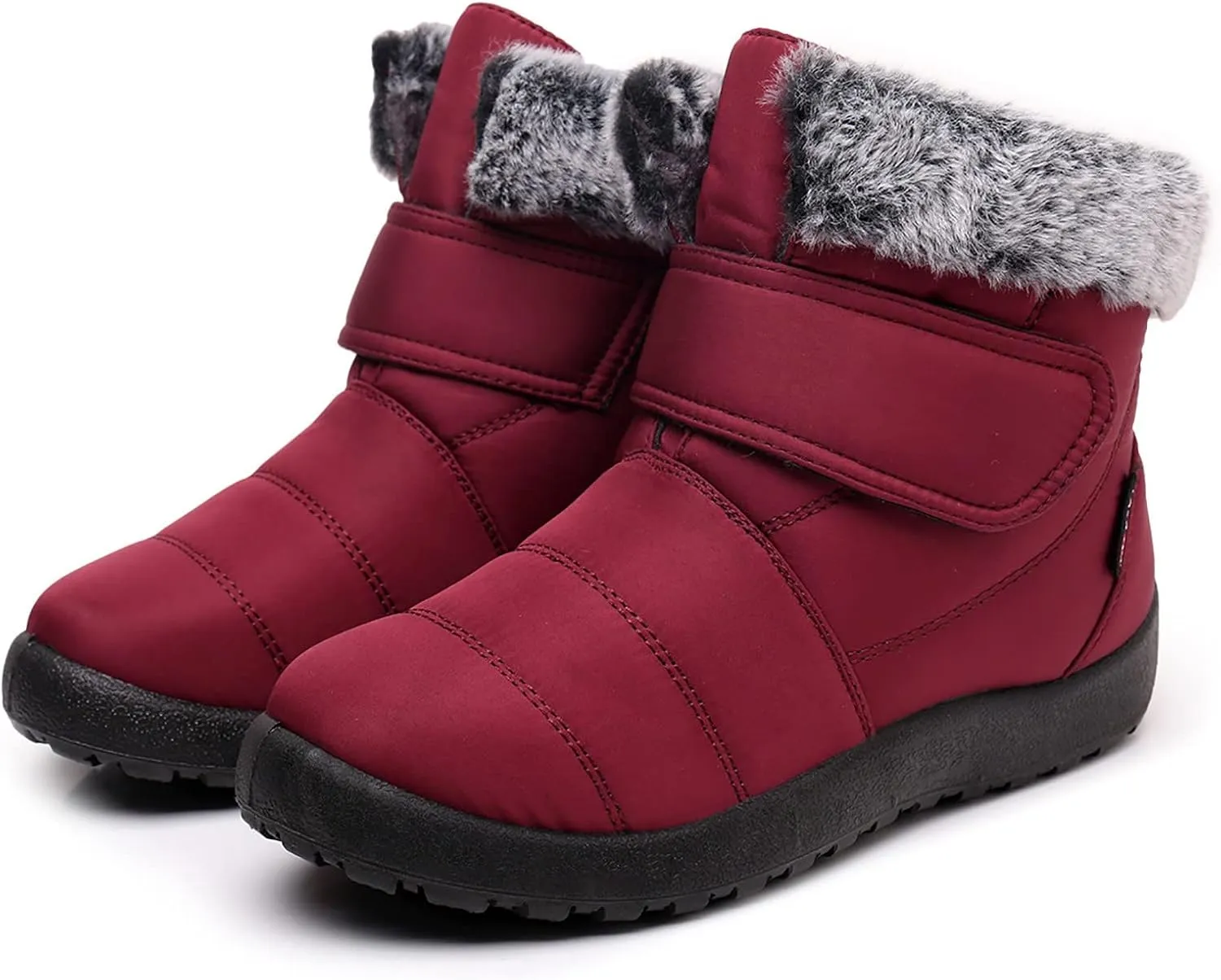 Womens Winter Snow Boots Size 11 Women's Black Waterproof Snow Boots Snow Boots for Women Size 7.5 Fur Boots Heels for Women Winter Botas De Invierno Para Mujer Negras Largas