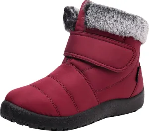 Womens Winter Snow Boots Size 11 Women's Black Waterproof Snow Boots Snow Boots for Women Size 7.5 Fur Boots Heels for Women Winter Botas De Invierno Para Mujer Negras Largas