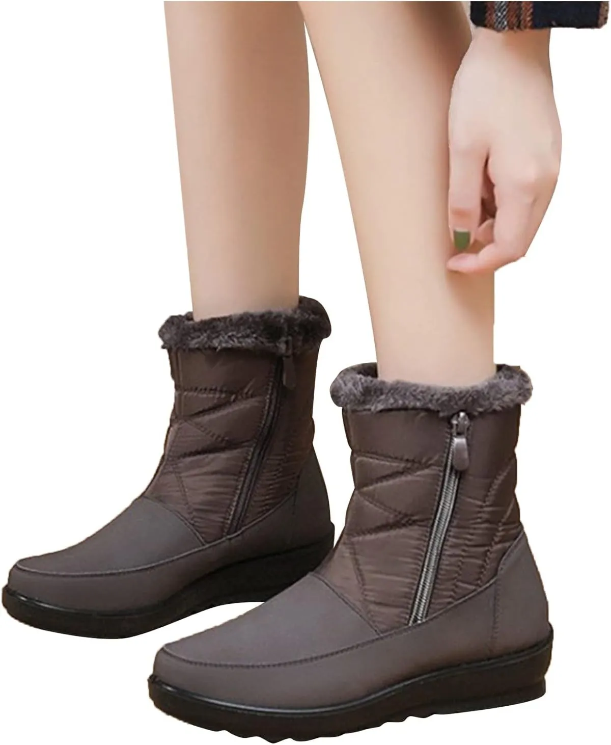 Women's Winter Warm Back Lace Up Snow Boots Womens Knee High Boots Winter Fashion 11.5 Womens Size 10 1/2 Wide Winter Boots Pink Winter Boots for Women Heels Boots for Women Winter Cute