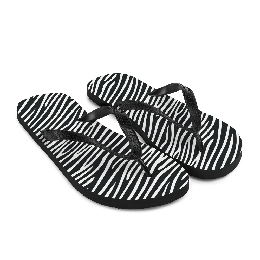 Zebra Print Flip-Flops