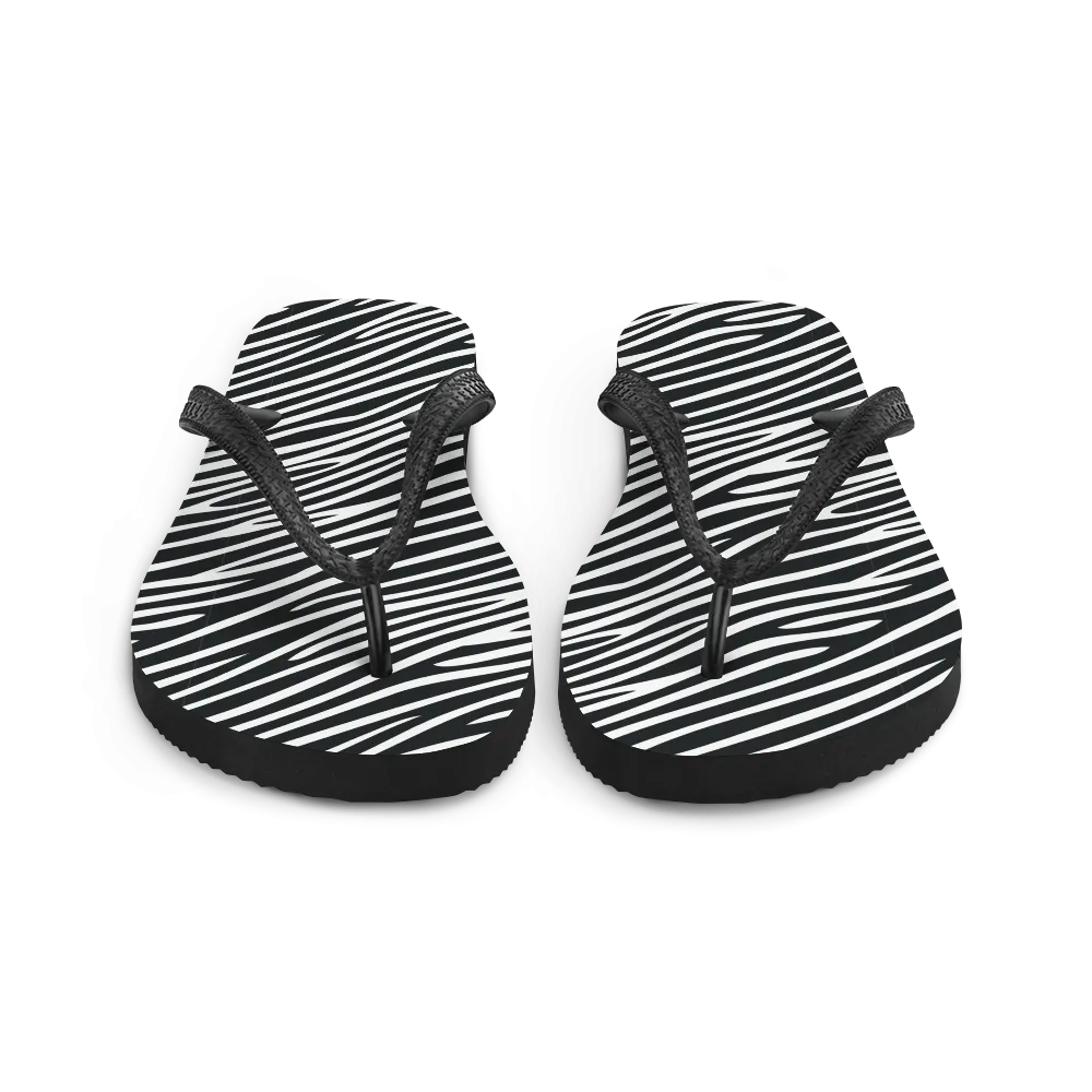 Zebra Print Flip-Flops