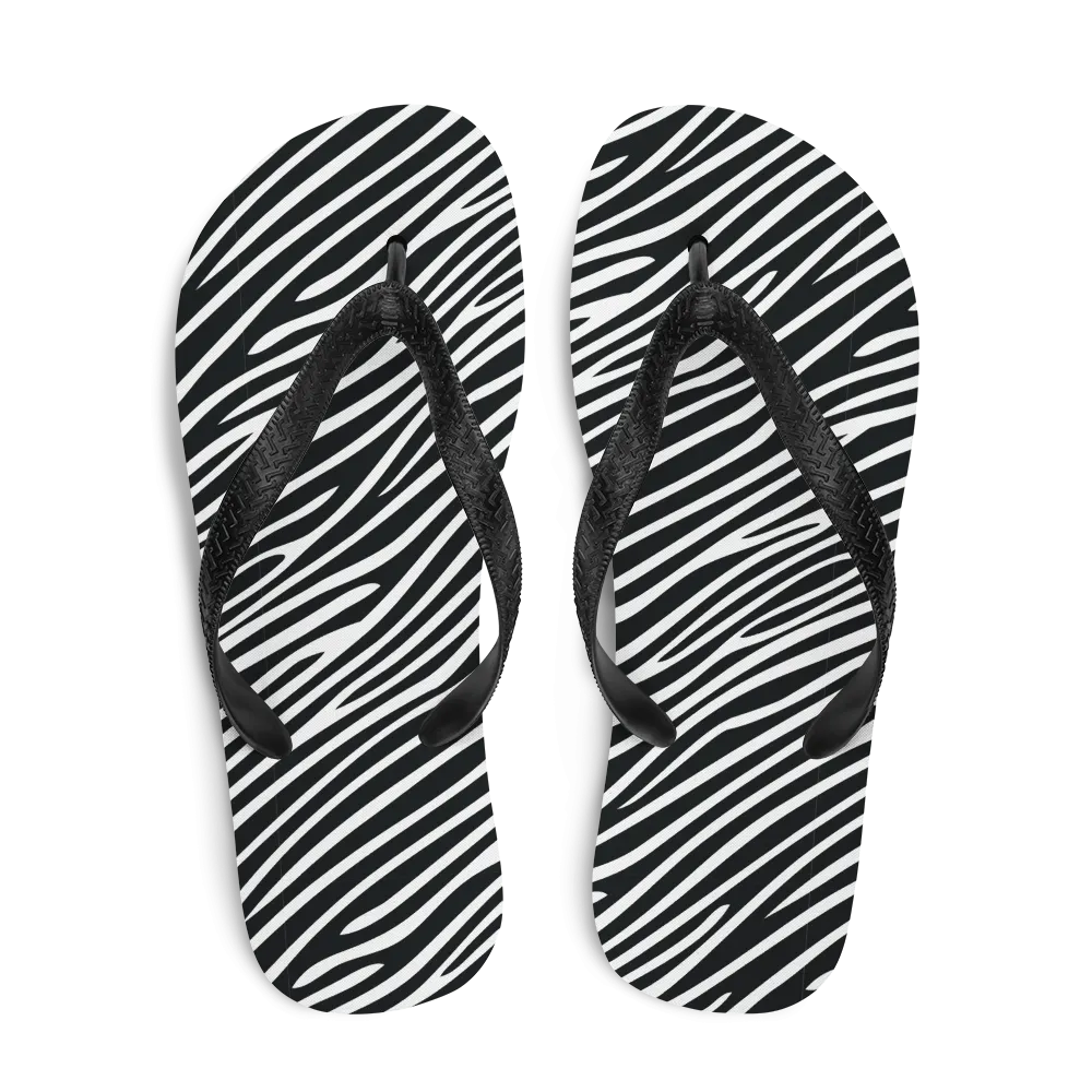 Zebra Print Flip-Flops