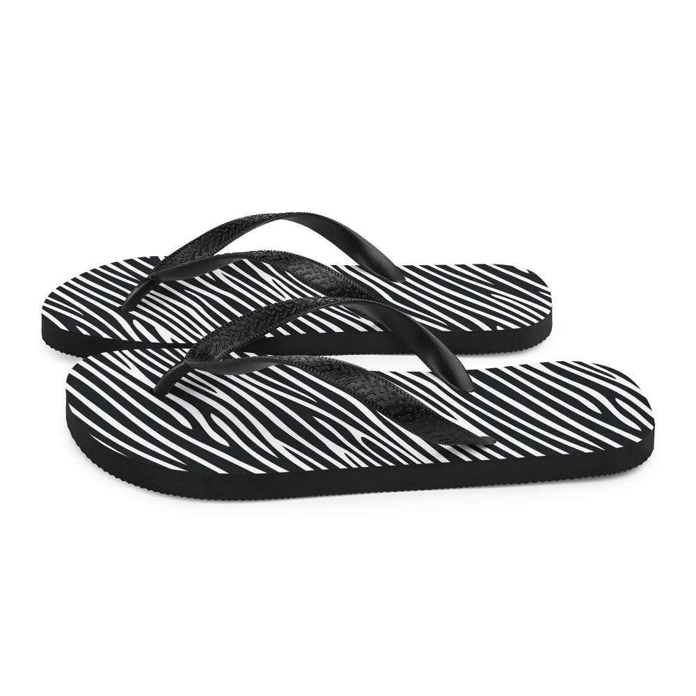 Zebra Print Flip-Flops