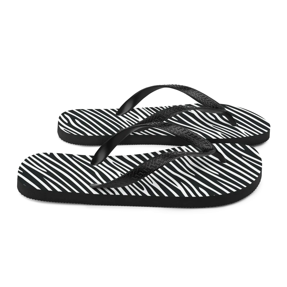 Zebra Print Flip-Flops