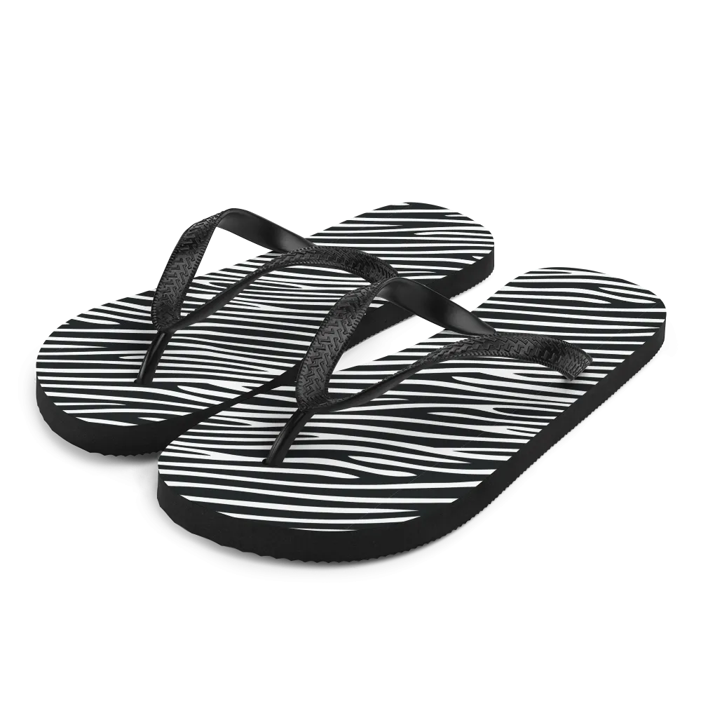 Zebra Print Flip-Flops