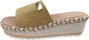 ZSpzx Orthopedic Wedge Sandals for Women Dressy Summer 2025 Women's Espadrilles Platform Sandals Comfortable Slip On Slides Open Toe Slides Boho Walking Shoes Beach Casual Outdoor Slippers